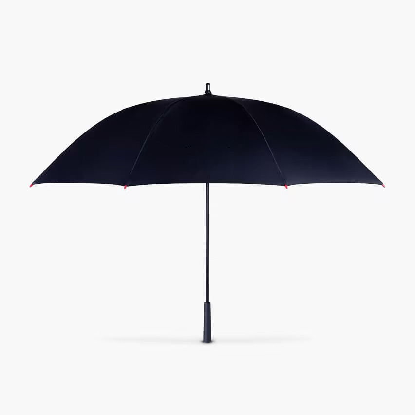 直柄长雨伞高级纯黑长柄防雨防风防晒通用雨伞礼品伞