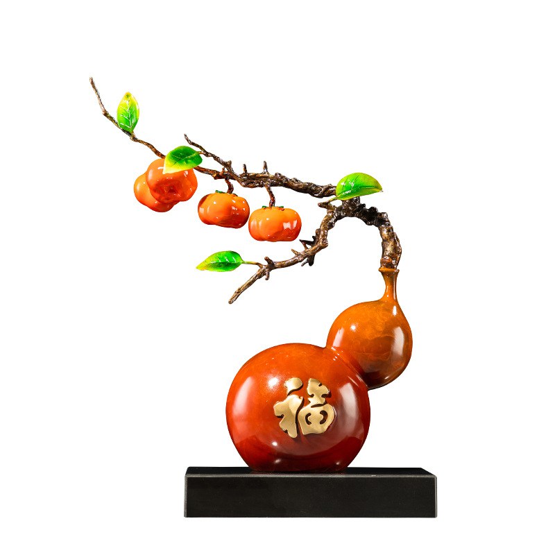 福禄喜事葫芦黄铜摆件