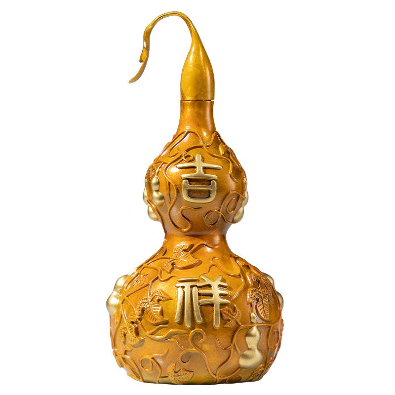 吉祥如意葫芦彩铜工艺品铜摆件