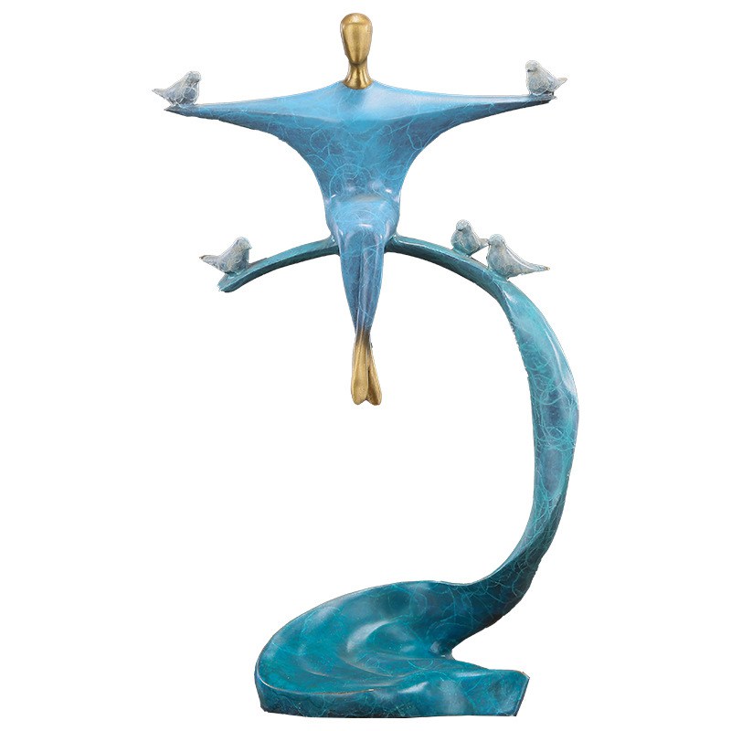 和平天使黄铜工艺品摆件