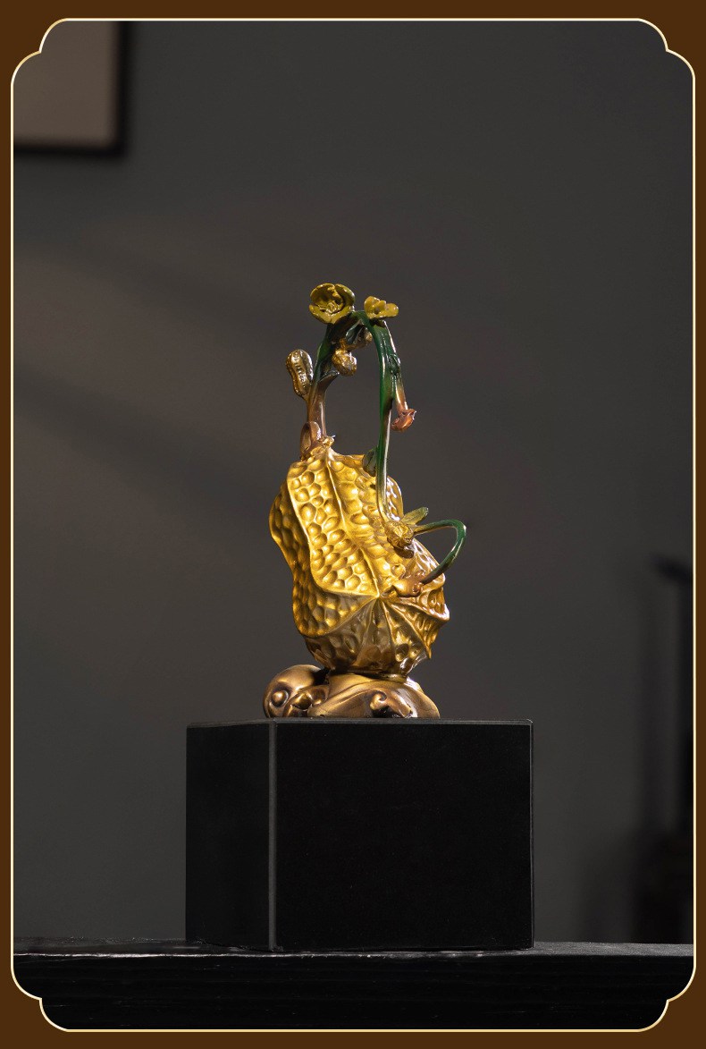创意花生黄铜摆件好事发生花生铜塑工艺品